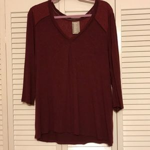 Maroon quarter length Shirt